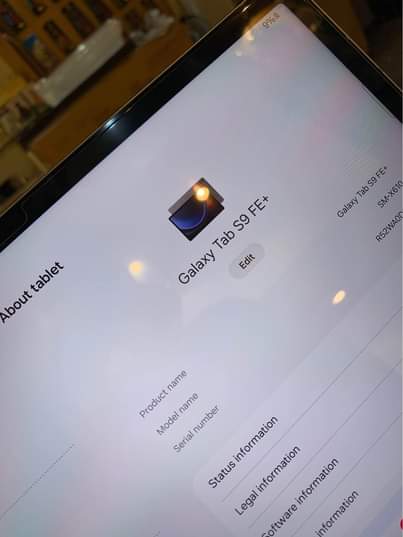 A picture of Samsung Galaxy tab s9 FE plus
