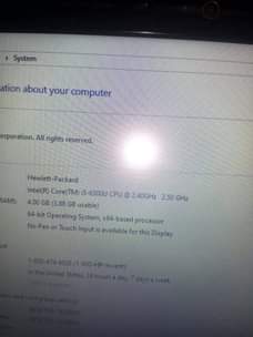 A picture of HP laptop core i5 6generatio