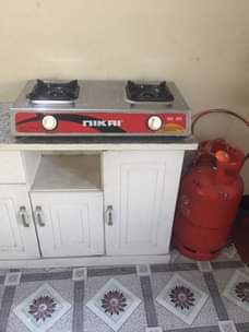 A picture of JIKO LA GAS PLATE MBILI MTUNGI MKUBWA WA GAS NI