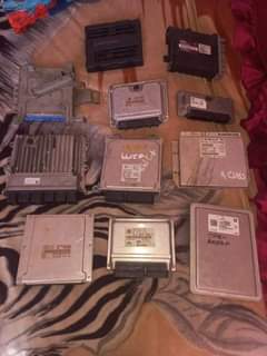 A picture of Various types of ecus computer boxes available