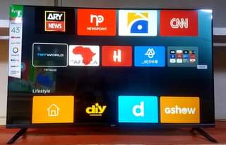 A picture of 43 Syinix Android12 Frameless Smart TV Designed by infinix