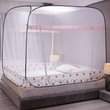 A picture of Mosquito nets in different types and designs.