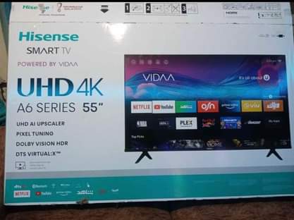 A picture of Hisense smartTv 55inches on sale 4k one month old Call