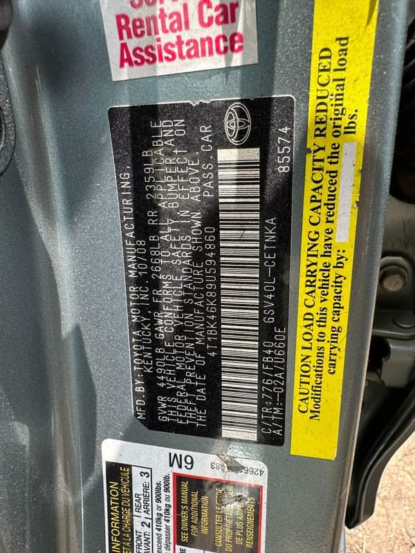 A picture of Ifeco C Automobile For sale Slightly used 2009 Toyota Camry