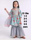 A picture of BEAUTIFULL Girl kurti sharara and
