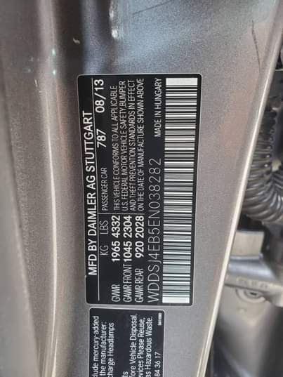 A picture of Toks and accident free Benz Cla250 2014