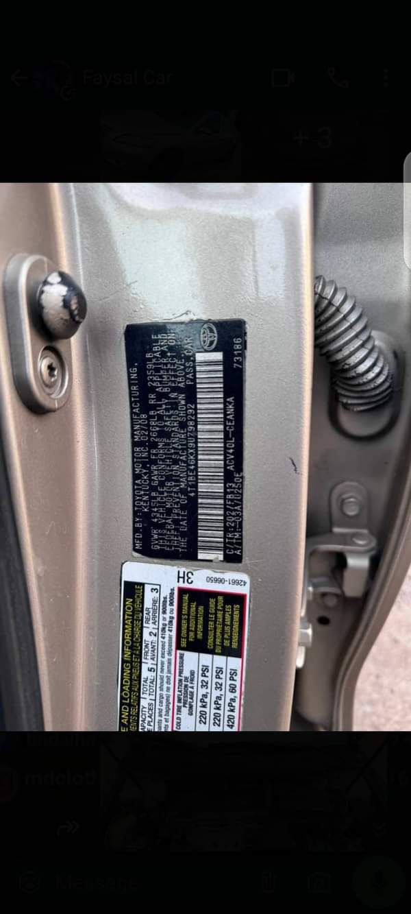 A picture of Distress sale Extremely clean and Camry 2008 buy and drive