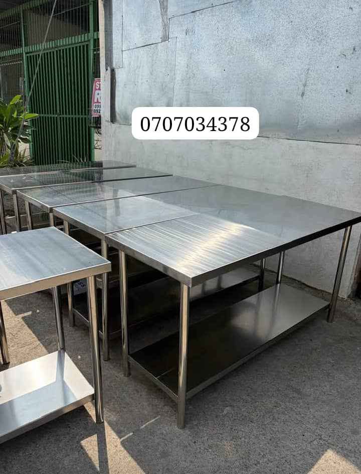 A picture of Stainless steel kitchen equipment