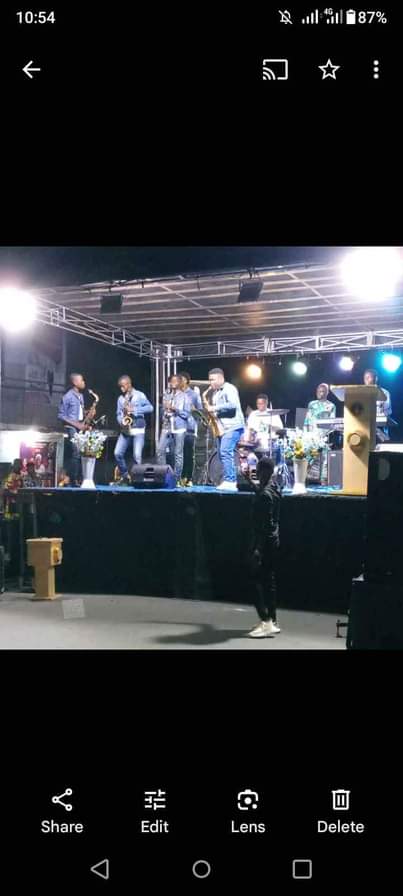 A picture of Stage led screen lighting and sound system