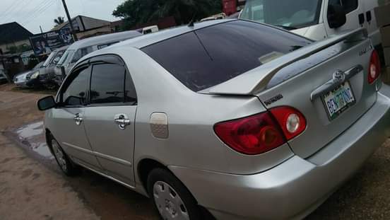 A picture of Toyota Corolla for sale everything is working perfectly 08039507567