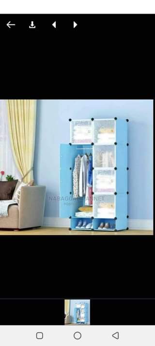 A picture of 2 column plastic wardrobes