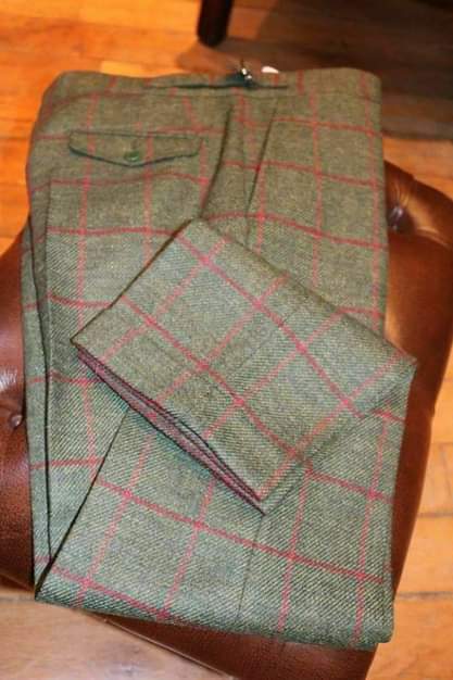 A picture of suits and trousers