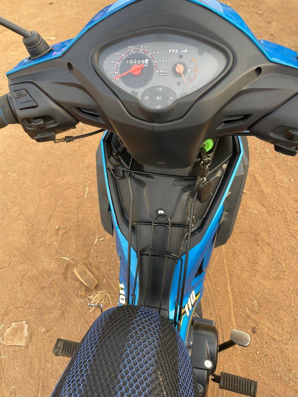 A picture of TVs ladies bike blue available call or whatApp number 08163512055