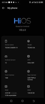 A picture of Camon 19