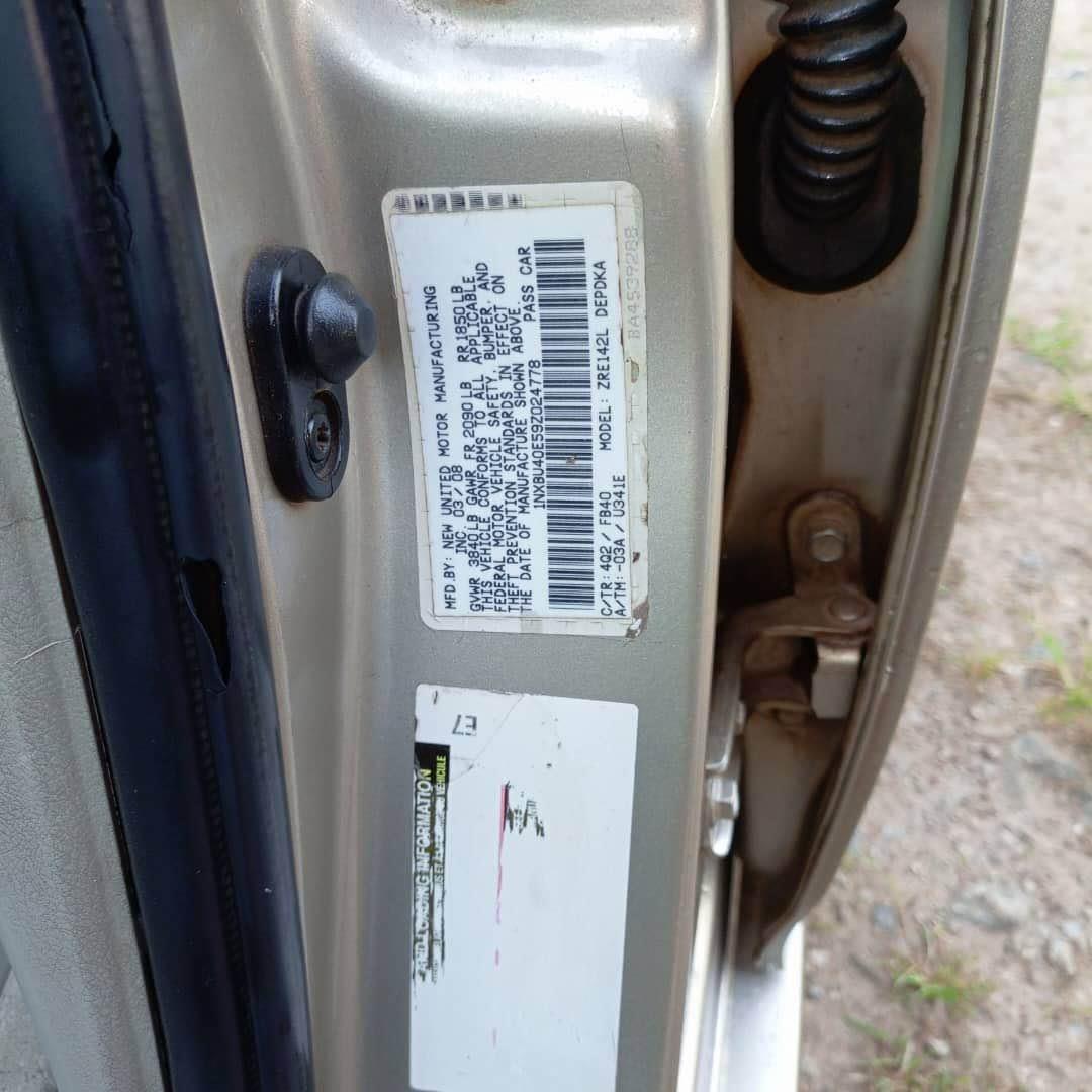 A picture of 08 09 Corolla