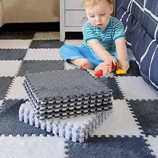 A picture of Plush foam Interlocking floor mats set of 10pcs 