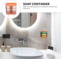 A picture of FOMIYES Wall Mounted Bar Soap Holder with Hook Soap Box