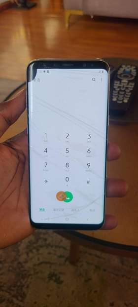 A picture of Samsung galaxy S8 plus