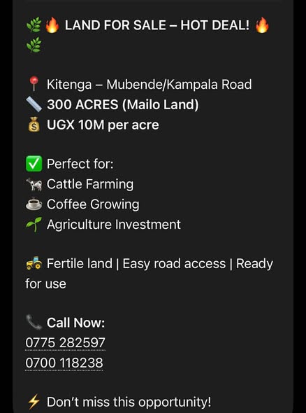 A picture of Prime land Mailo land
