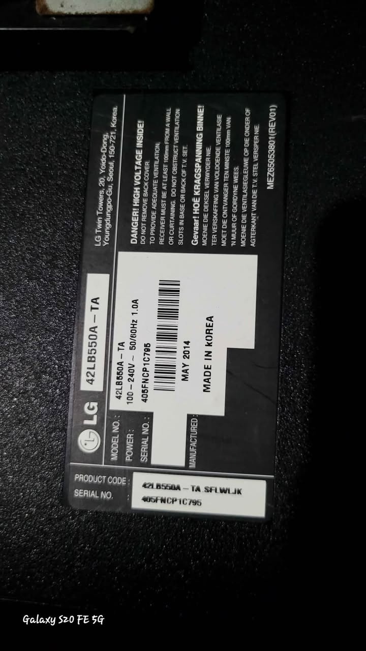 A picture of Spoilt screen LG Tv