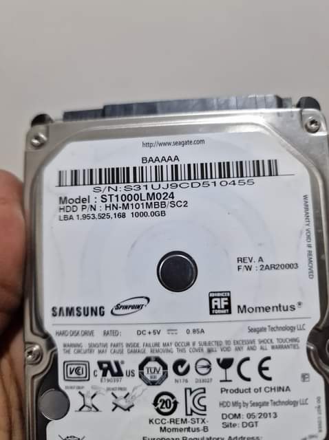 A picture of Harddisk 1Tb laptop