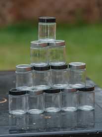 A picture of Mason jars glass jars scented candle jars