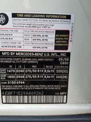 A picture of Toks 2009 GL450 4MATIC benz Price 11 5million naira Location