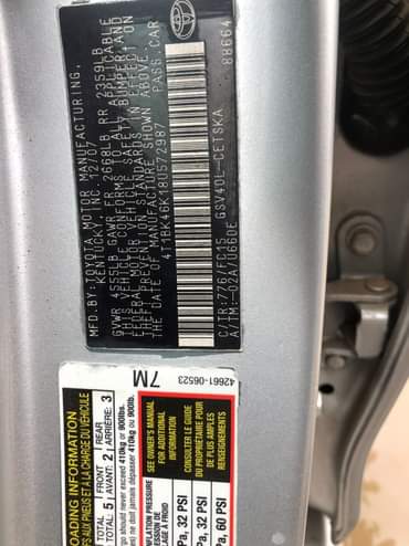 A picture of Serious buyer only should DM Registered Toyota Camry 07 Engine