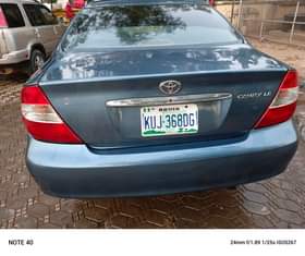 A picture of Belgium standard Camry 04 model with everything working perfectly good