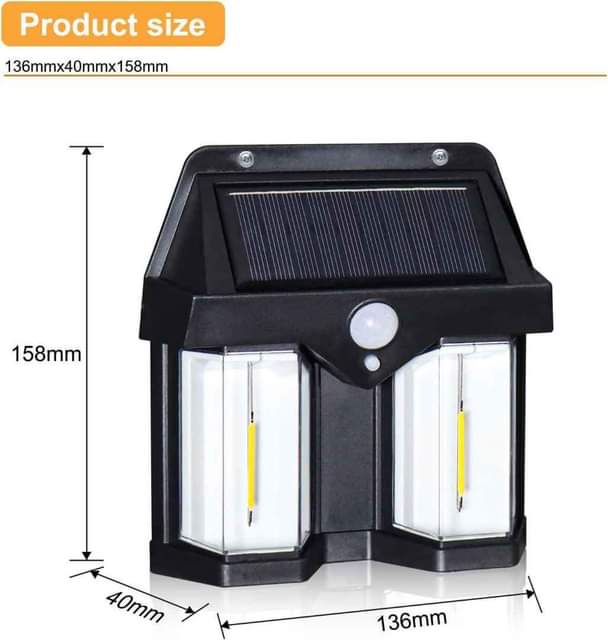 A picture of Double tungsten solar wall light check price and specifications on