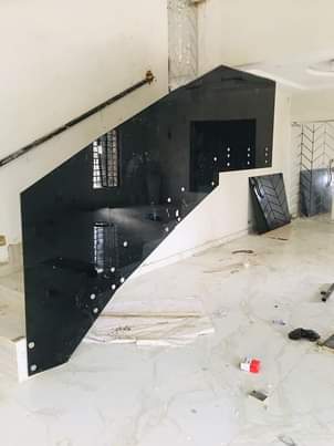 A picture of Stainless and glass handrails