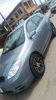 A picture of Toyota matrix is available with good condition untouched engine and