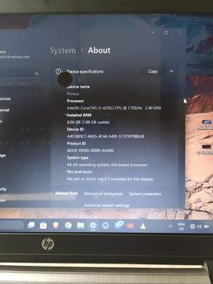 A picture of Hp laptop