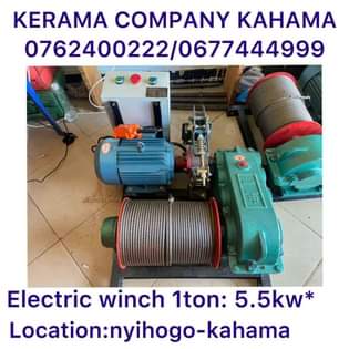 A picture of Tunauza winch pamoja na rope wire tupo kahama mjini nyihigo.