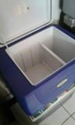 A picture of car truck camping fridge works in car cigarette lighter as