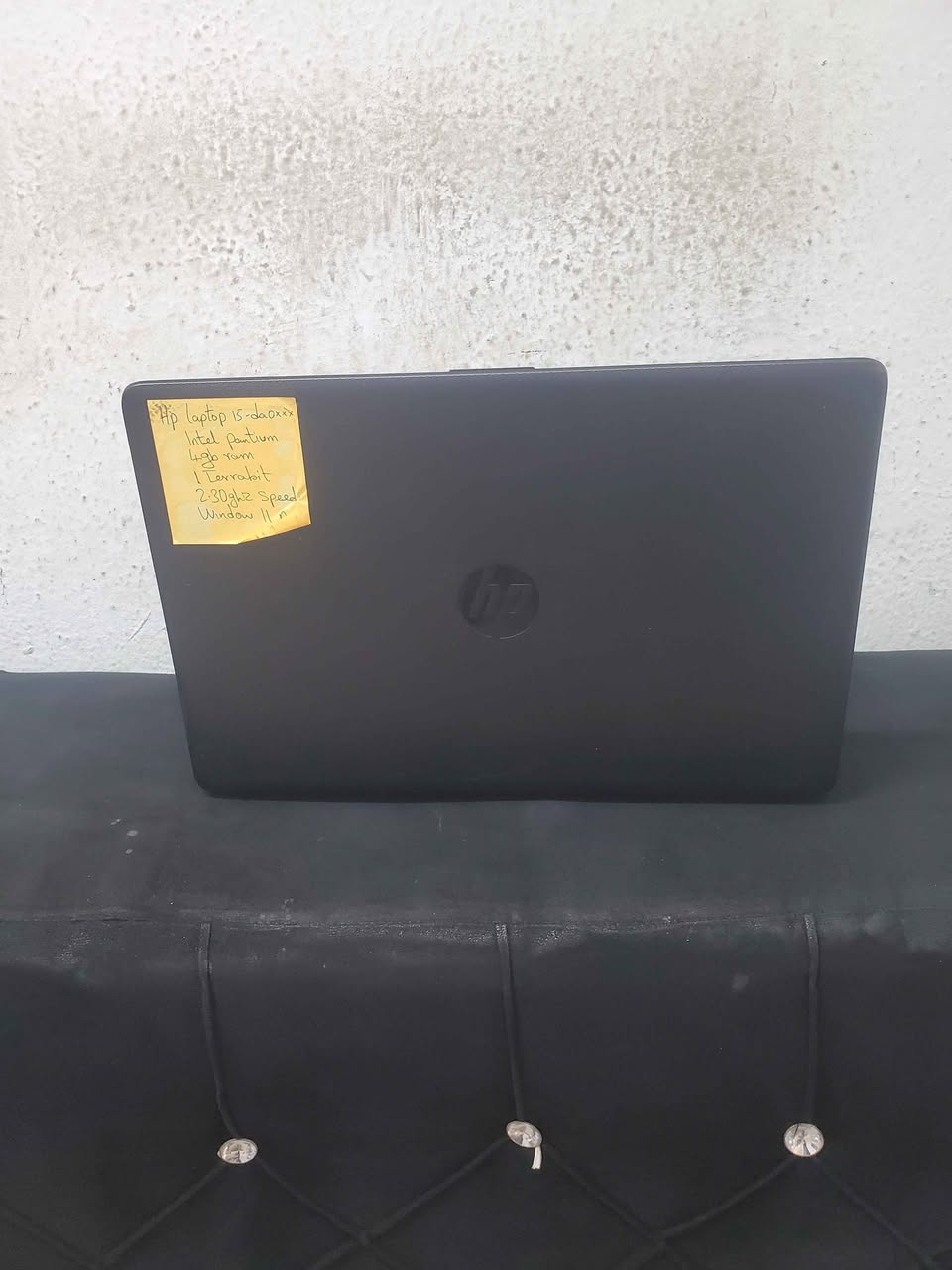 A picture of Hp laptop 15 Intel pantium 4gb Ram 1 terrabit hdd