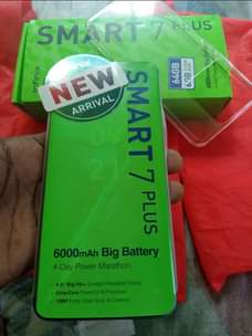 A picture of Infinix SMART 7 bado mpya CHaji siku 3 ina 64gb