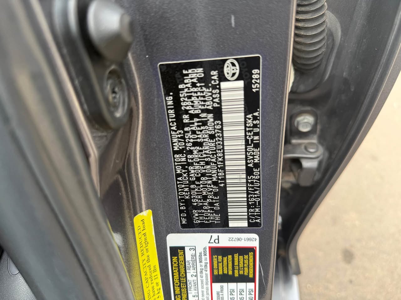 A picture of Accident free Foreign used 2014 Toyota Camry Se with duty