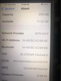 A picture of iPhone 8plus 256Gb