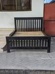 A picture of kitanda cha mbao 5 6 Mbao Ngumu sana Kinapatikana Ubungo