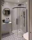 A picture of Shower cabins available in several sizes Prices vary from 1