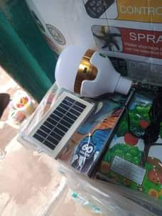 A picture of Rechargeable bulb with panel