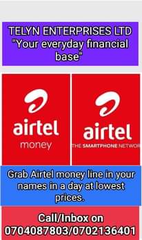 A picture of Mobile money lines agent lines and online registration