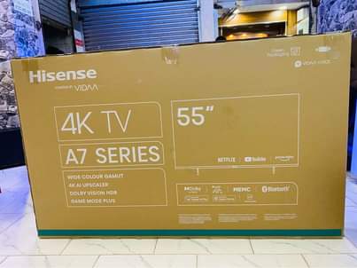 A picture of A7 55 inch Hisense smart uhd 4k brand free delivery