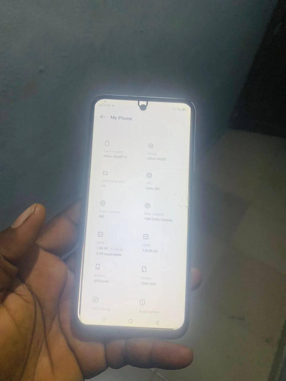 A picture of Infinix phone