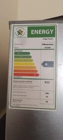 A picture of Hisense fridge kubwa