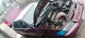 A picture of 2000 model Toyota camry tiny light engine and gear first