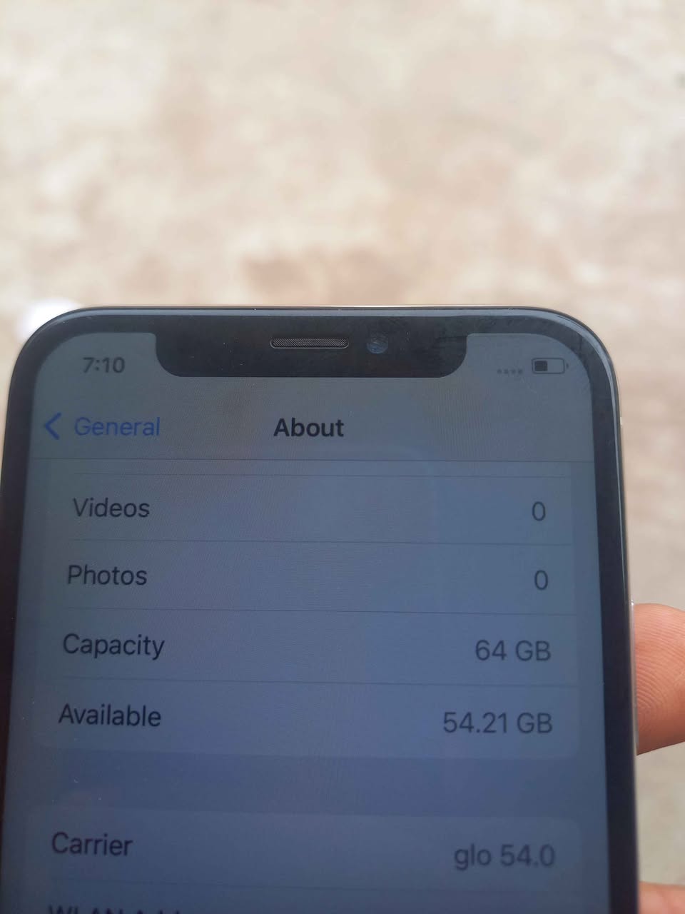 A picture of Iphone X