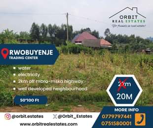A picture of Land for sale in Rwobuyenjye Mbarara