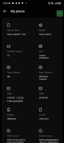 A picture of INFINIX SMART7 HD